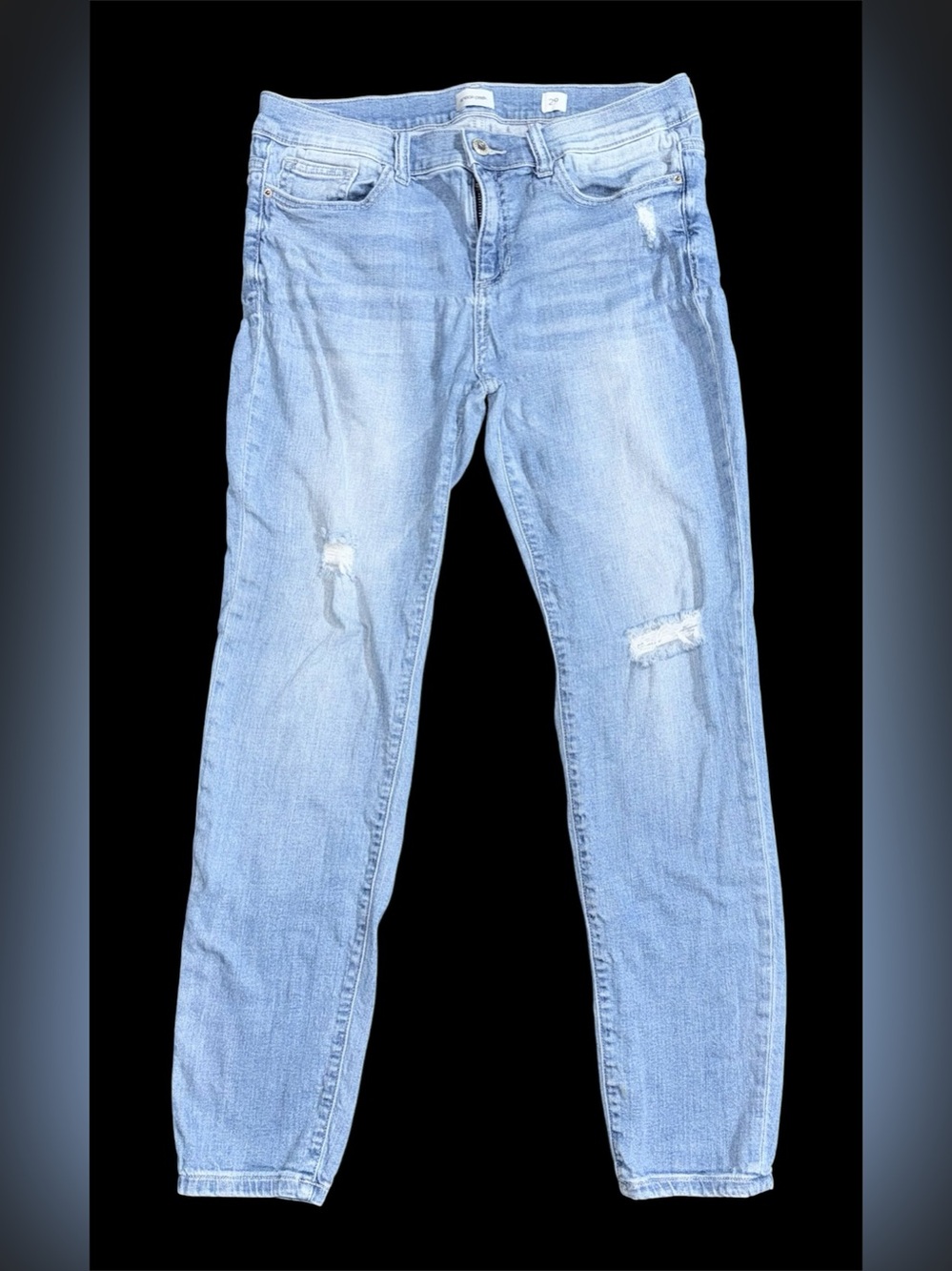 Sneak Peek Denim Women's Boyfriend Style Distressed Jeans Size 29 Light Wash